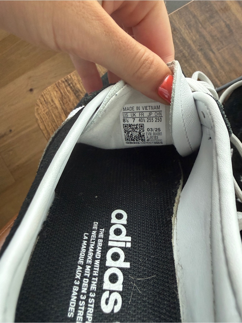 Adidas Women's Black & White Gazelle Sneakers - Picture 4 of 4